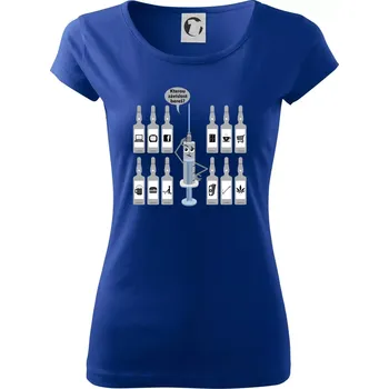 Dámské tričko Všechny závislosti (Hana-creative) - Dámské triko Pure - XS ( Královská modrá )