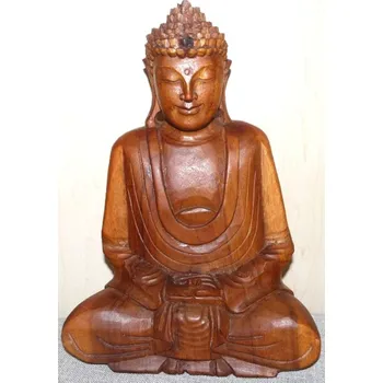 Rozjímající Buddha 40 cm - dřevěná soška Buddhy