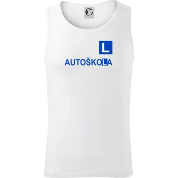 Autoškola nápis - Tílko pánské Core - 2XL ( Bílá )
