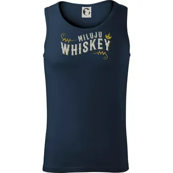 Miluju Whiskey - Tílko pánské Core - L ( Námořní modrá (velmi tmavá - téměř černá) )