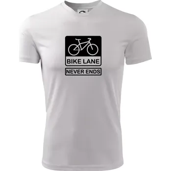 Chlapecké tričko Bike lane - Dětské triko sportovní (dresovina) - 122 cm/6 let ( Bílá )