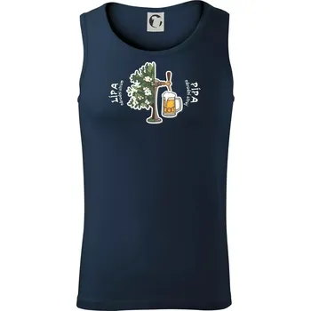 Pánská móda Lípa a pípa - Tílko pánské Core - M ( Námořní modrá (velmi tmavá - téměř černá) )