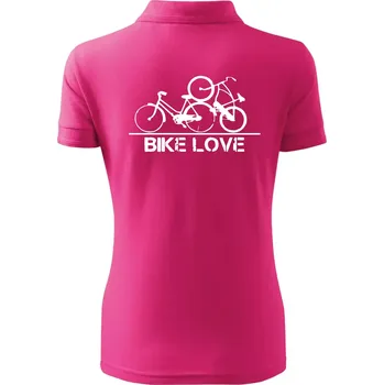 Bike love - Polokošile dámská Pique Polo - XS ( Purpurová )