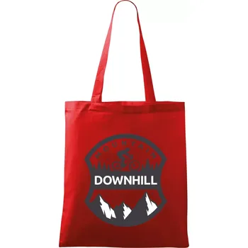 Nákupní taška MTB downhill erb - Taška bavlněná - 42 x 38 cm ( Červená )