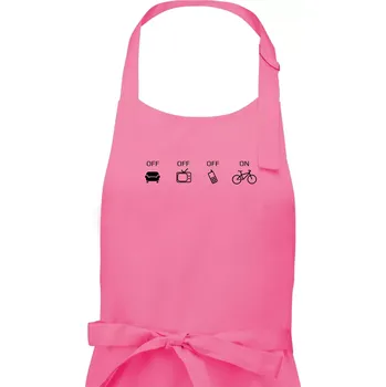 Kuchyňská zástěra Zapni cyklorežim - Dámská zástěra na vaření - Univerzální velikost ( Růžová )