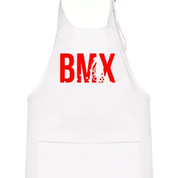 Kuchyňská zástěra BMX - Dětská zástěra na vaření - Univerzální velikost ( Bílá )