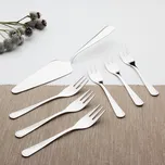 Nerezová sada dezertních vidliček pro 6 osob s lopatkou AMBITION NAPOLI (7 ks)