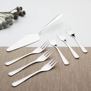 Příbor Nerezová sada dezertních vidliček pro 6 osob s lopatkou AMBITION NAPOLI (7 ks)