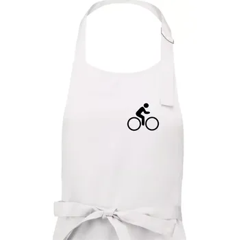 Kuchyňská zástěra Mapa ČR + kolo na prsu - Pánská zástěra na vaření - Univerzální velikost ( Bílá )