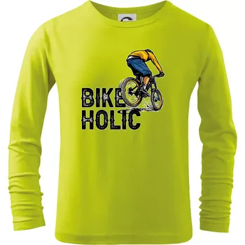 Dětská móda BikeHolic - Triko dětské Long Sleeve - 146 cm/10 let ( Limetková )