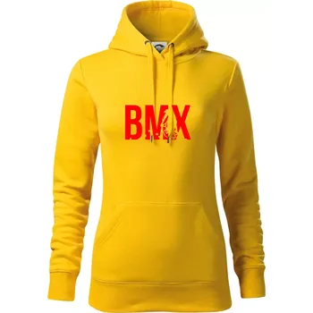 Dámská mikina BMX - Mikina dámská Cape s kapucí - M ( Žlutá )
