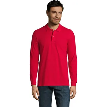 Pánské tričko PERFECT LSL MEN POLO 180 - RedM