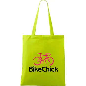 Bike Chick - Taška bavlněná - 42 x 38 cm ( Limetková )