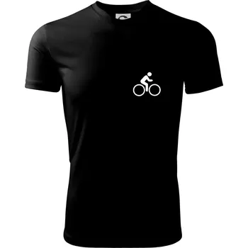 Chlapecké tričko Cyklistika logo prsa - Dětské triko sportovní (dresovina) - 122 cm/6 let ( Černá )