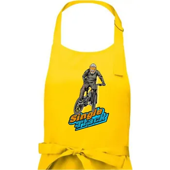 Kuchyňská zástěra Single track jezdec - Pánská zástěra na vaření - Univerzální velikost ( Žlutá )