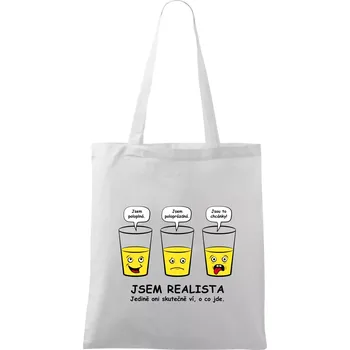 Jsem realista - skleničky (Hana-creative) - Taška bavlněná - 42 x 38 cm ( Bílá )