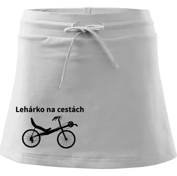 Dámská sukně Lehárko na cestách - Sportovní sukně - two in one - XS ( Bílá )
