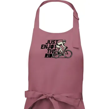 Kuchyňská zástěra Just enjoy the ride - Pánská zástěra na vaření - Univerzální velikost ( Starorůžová )
