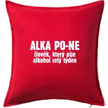 Polštář Alkapone - Polštář 50x50 - 50x50 - Pouze potah ( Červená )