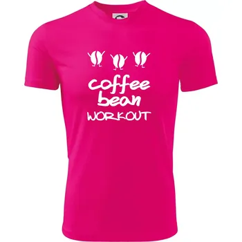 Coffee bean workout - Dětské triko sportovní (dresovina) - 146 cm/10 let ( Neon Pink )