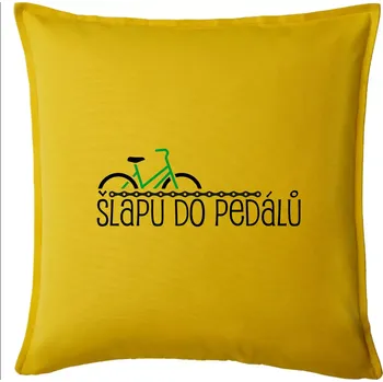 Polštář Šlapu do pedálů - Polštář 50x50 - 50x50 - Pouze potah ( Žlutá )