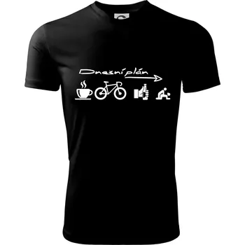 Dnešní plán - Dětské triko sportovní (dresovina) - 158 cm/12 let ( Černá )