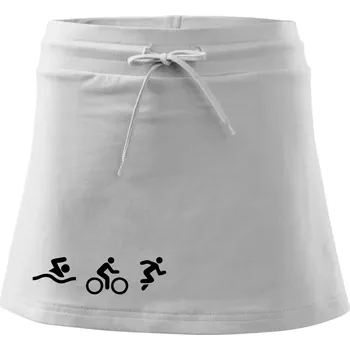 Dámská sukně Triathlon postavy - Sportovní sukně - two in one - XS ( Bílá )