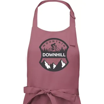Kuchyňská zástěra MTB downhill erb - Dámská zástěra na vaření - Univerzální velikost ( Starorůžová )