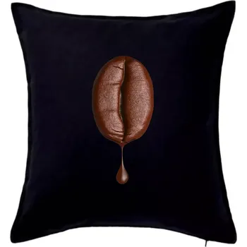 Polštář Kávové zrno - Polštář 50x50 - 50x50 - Včetně výplně ( Černá )
