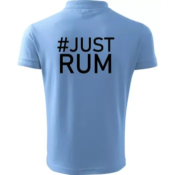 Pánská košile Just rum - Polokošile pánská Pique Polo 203 - S ( Pyžamově světlá modrá )