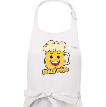 Kuchyňská zástěra Malý pívo - Dámská zástěra na vaření - Univerzální velikost ( Bílá )