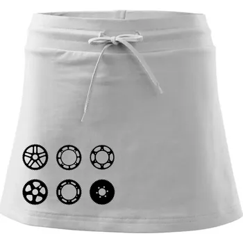 Dámská sukně Cyklo Převodníky - Sportovní sukně - two in one - XS ( Bílá )