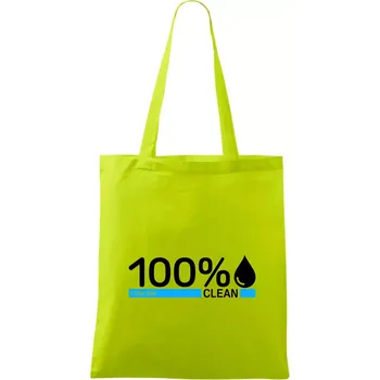 100% Clean - Taška bavlněná - 42 x 38 cm ( Limetková )