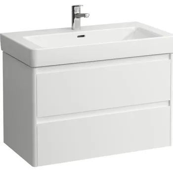 Koupelnový nábytek Base 2.0 - skříňka 82x44,5 pod umyvadlo H813965, 2 zásuvky, bílá lesklá H4113021082611