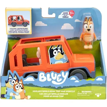 Figurka Moose Toys Bluey auto rodiny Heeler + figurka Chilli