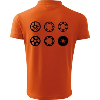 Pánská košile Cyklo Převodníky - Polokošile pánská Pique Polo 203 - S ( Oranžová )