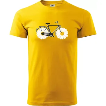 Pánské tričko Kolo kopretina - Triko extra velké (5-8XL) - 8XL ( Žlutá )