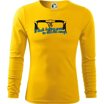 Pánské oblečení I don't belong next to the old scrap - Triko s dlouhým rukávem FIT-T long sleeve - M ( Žlutá )