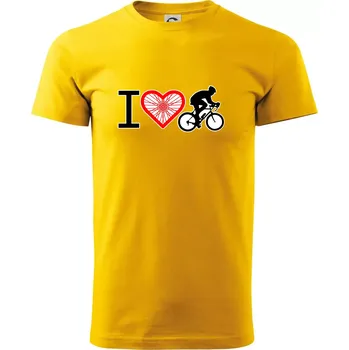 I love cycles výplet - Triko extra velké (5-8XL) - 6XL ( Žlutá )