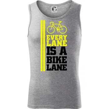 Every Lane Bike Lane - Tílko pánské Core - M ( Tmavě šedý melír )
