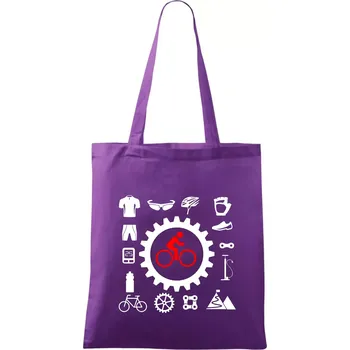Vše pro cyklistiku - Taška bavlněná - 42 x 38 cm ( Fialová )