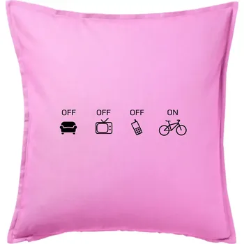 Polštář Zapni cyklorežim - Polštář 50x50 - 50x50 - Pouze potah ( Růžová )