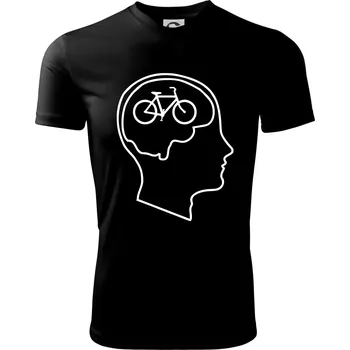 Chlapecké tričko Myslím jen na kolo - Dětské triko sportovní (dresovina) - 134 cm/8 let ( Černá )