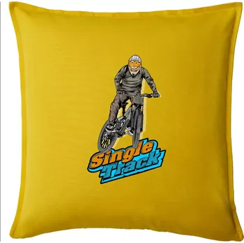 Polštář Single track jezdec - Polštář 50x50 - 50x50 - Pouze potah ( Žlutá )