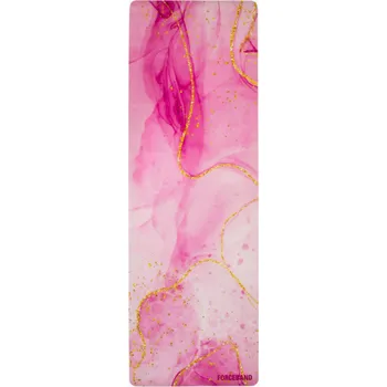 podložka na cvičení Podložka na jógu/fitness FORCEBAND Gold 4 mm pink/gold