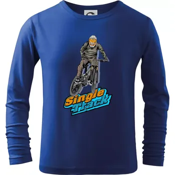 Single track jezdec - Triko dětské Long Sleeve - 158 cm/12 let ( Královská modrá )