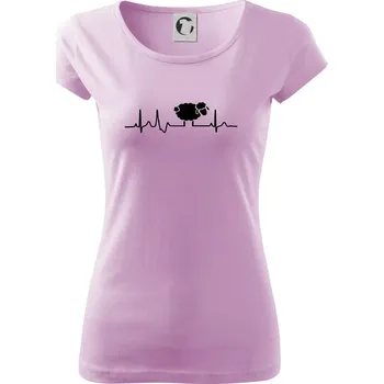 Dámské tričko EKG černá ovečka - Dámské triko Pure - XS ( Orchid )