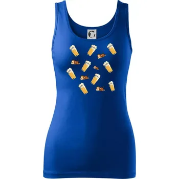 Dámské tričko Pivo a opice - Dámské tílko - L ( Královská modrá )
