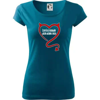 Dámské tričko Čertů se nebojím, jsem jedna z nich - Dámské triko Pure - XS ( Petrolejová )