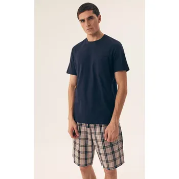 Pánské pyžamo PÁNSKÉ PYŽAMO DEXTER 42617 SS25 tmavě modrá 2XL